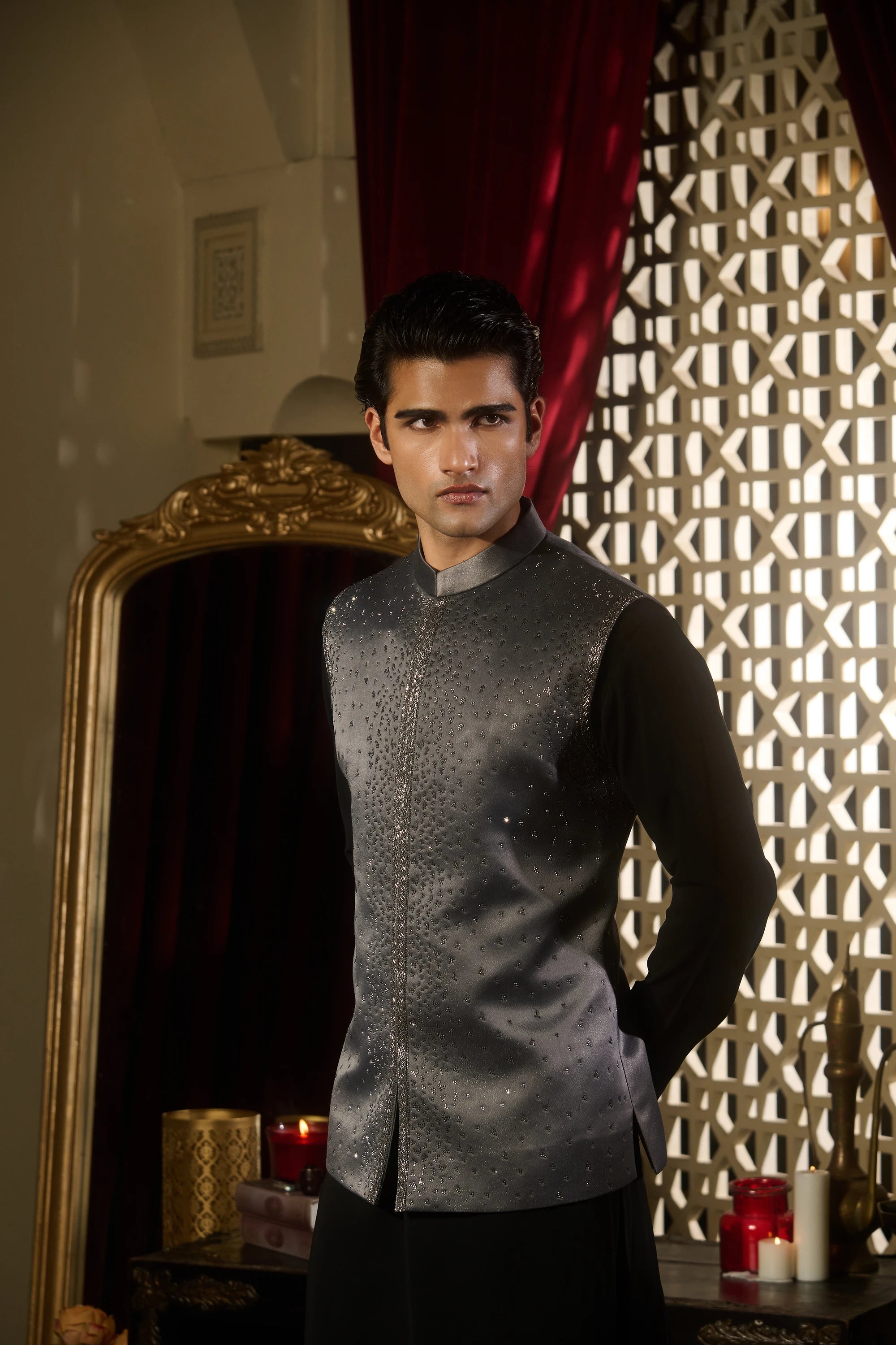 Halo Nehru Jacket Set