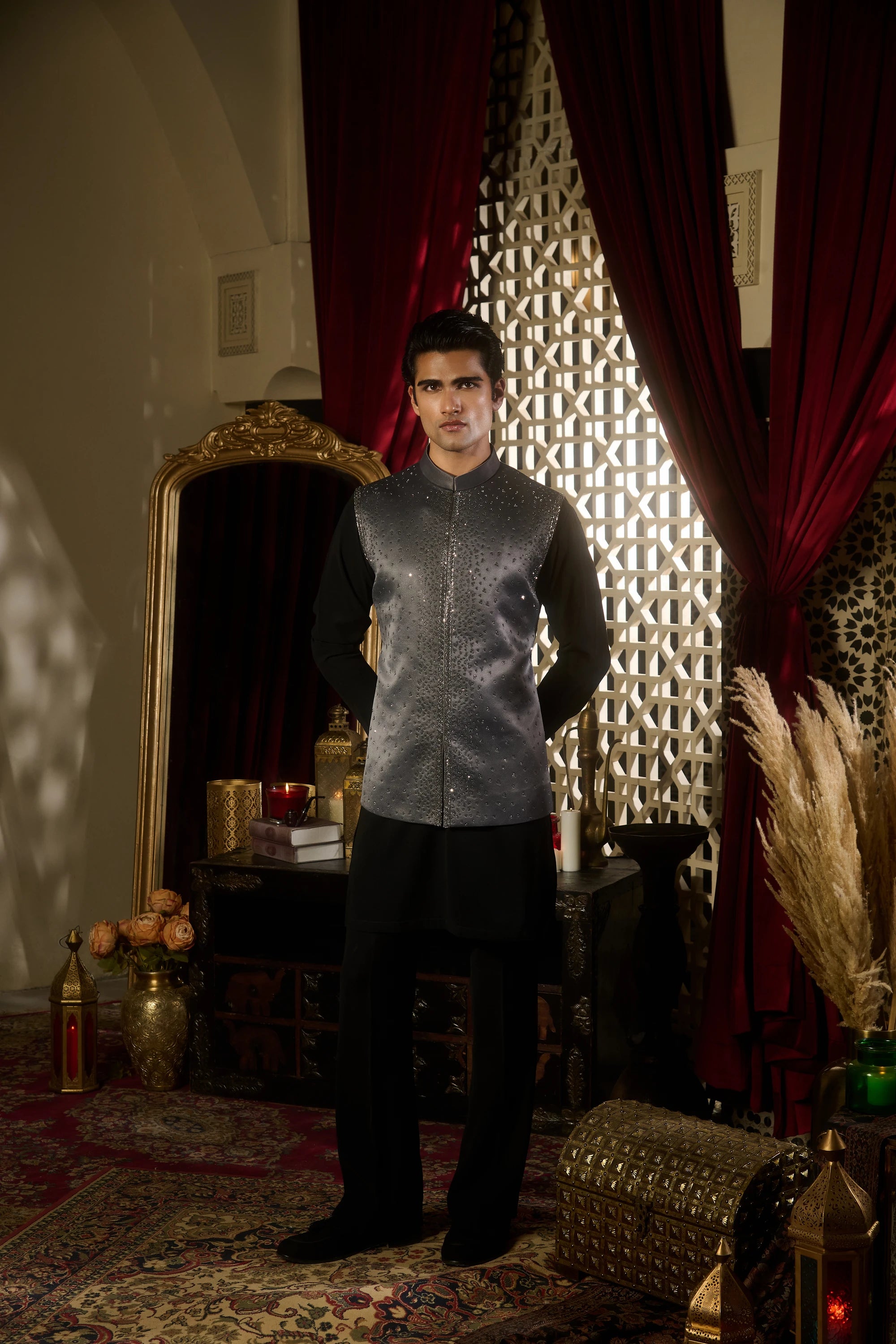 Halo Nehru Jacket Set