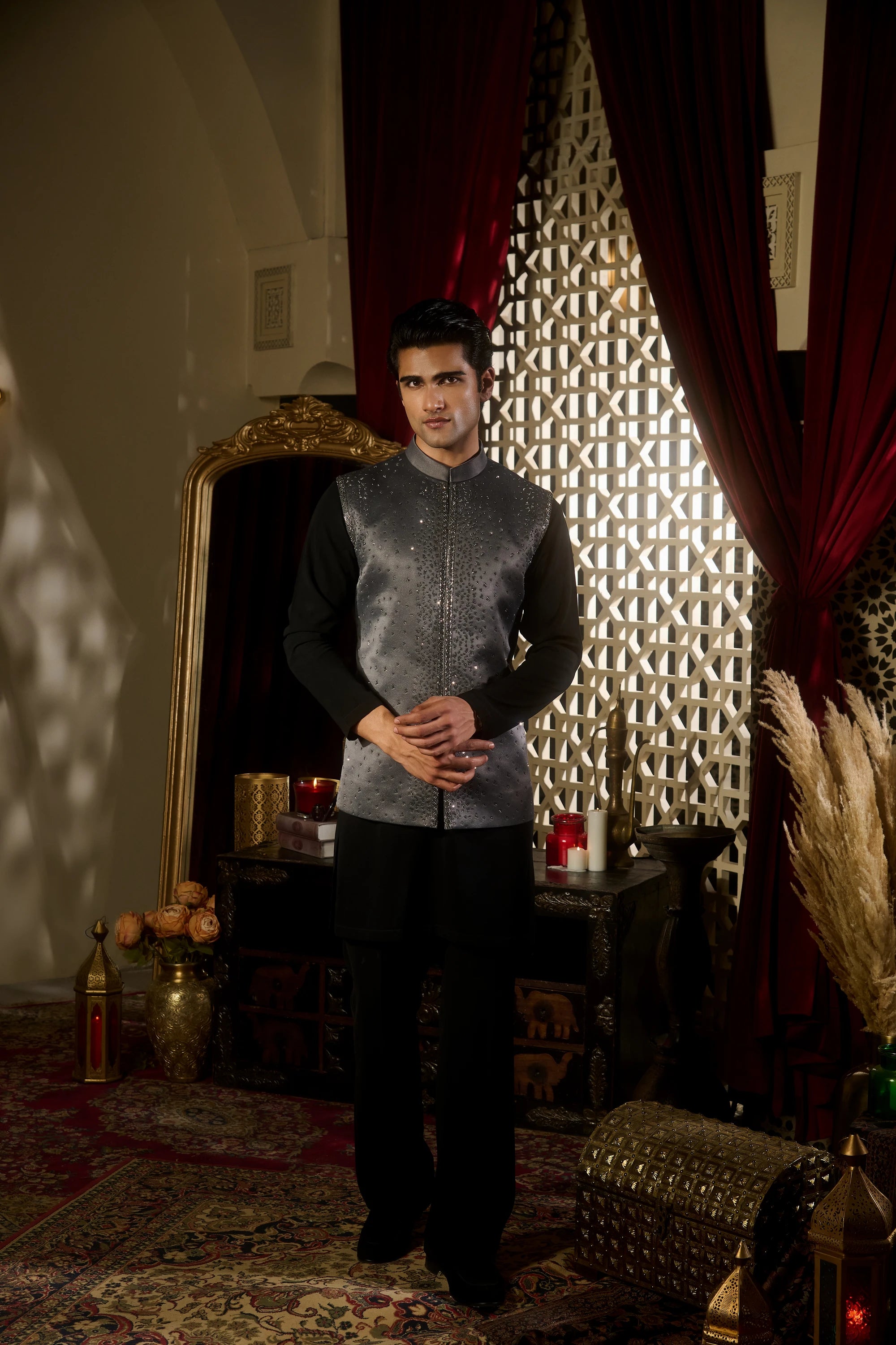 Halo Nehru Jacket Set
