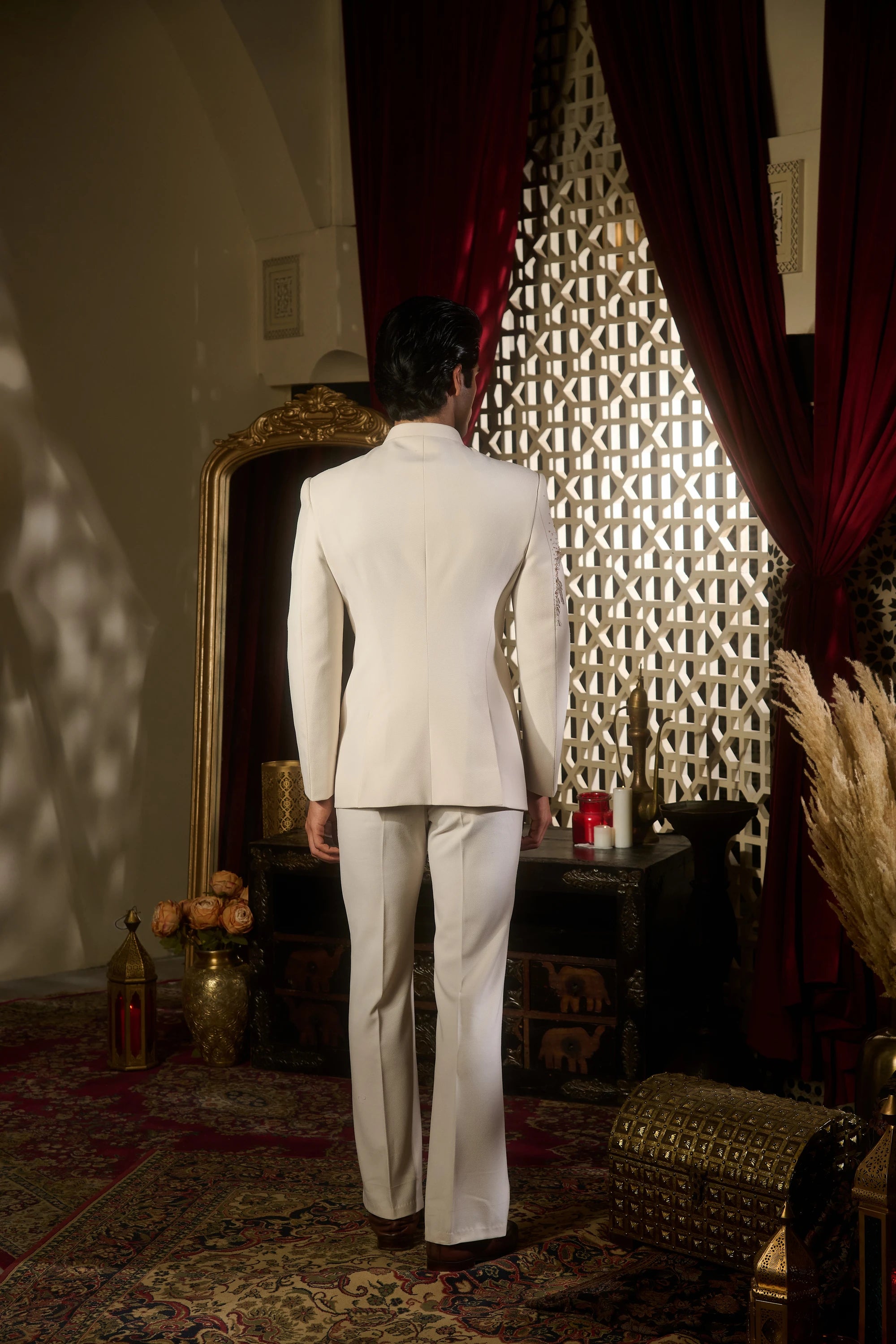 Ivory Flare Bandhgala Set