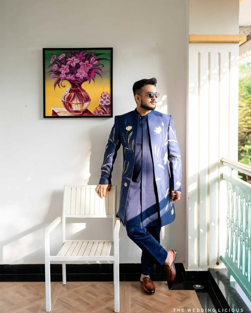 Bageecha Open Sherwani Set