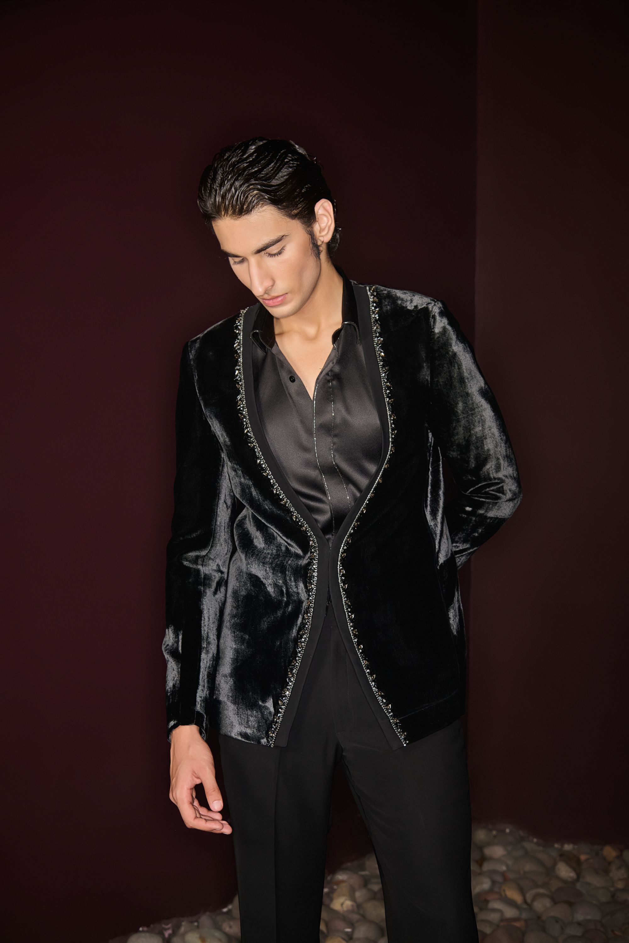 Velvet Dusk Tuxedo Set