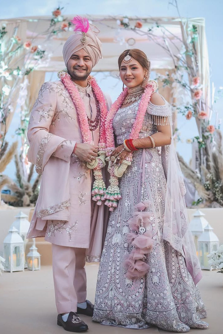 Cherry Blossom Sherwani – Contrast By Parth