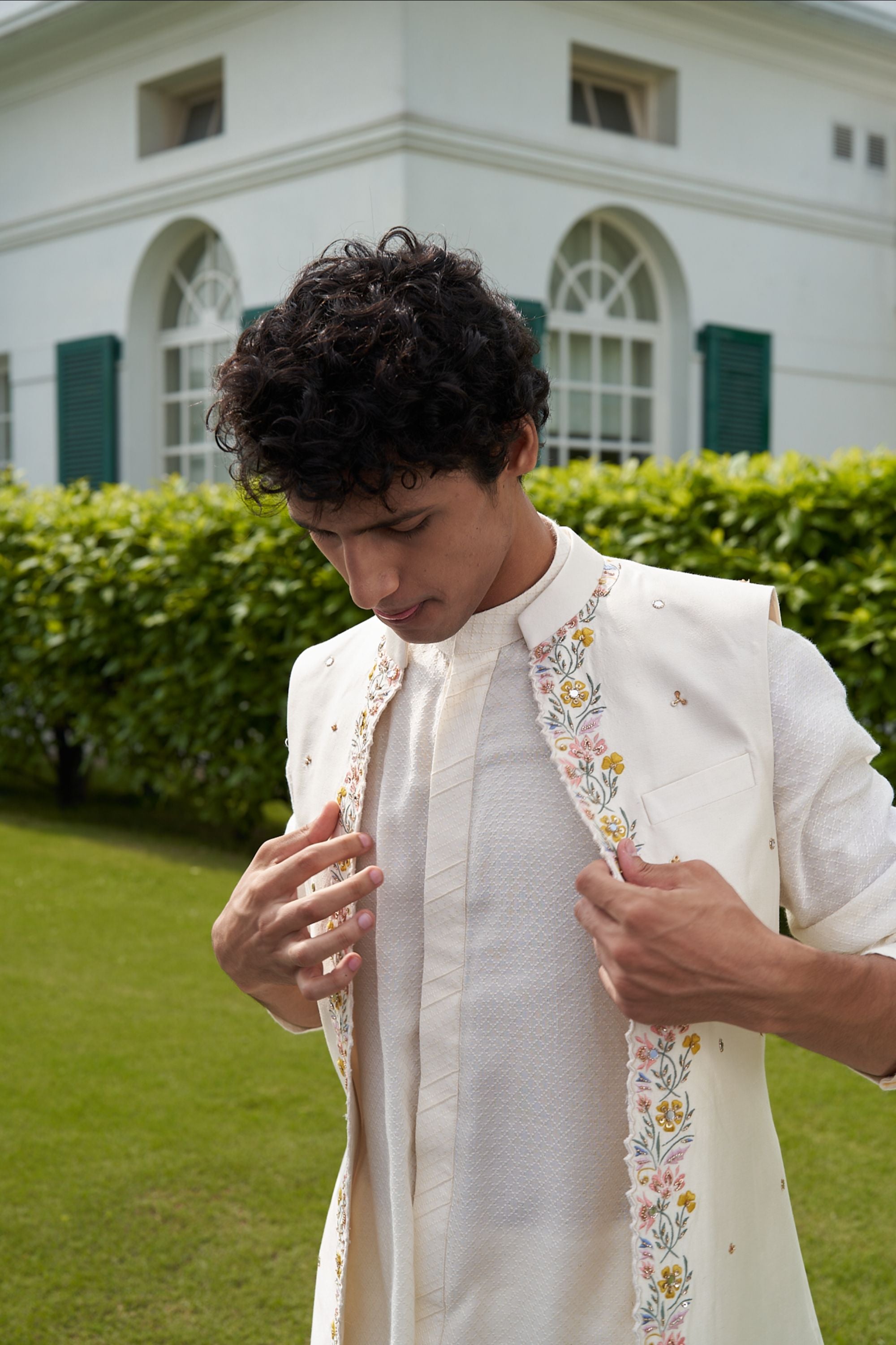 Blossam White Shrug Set