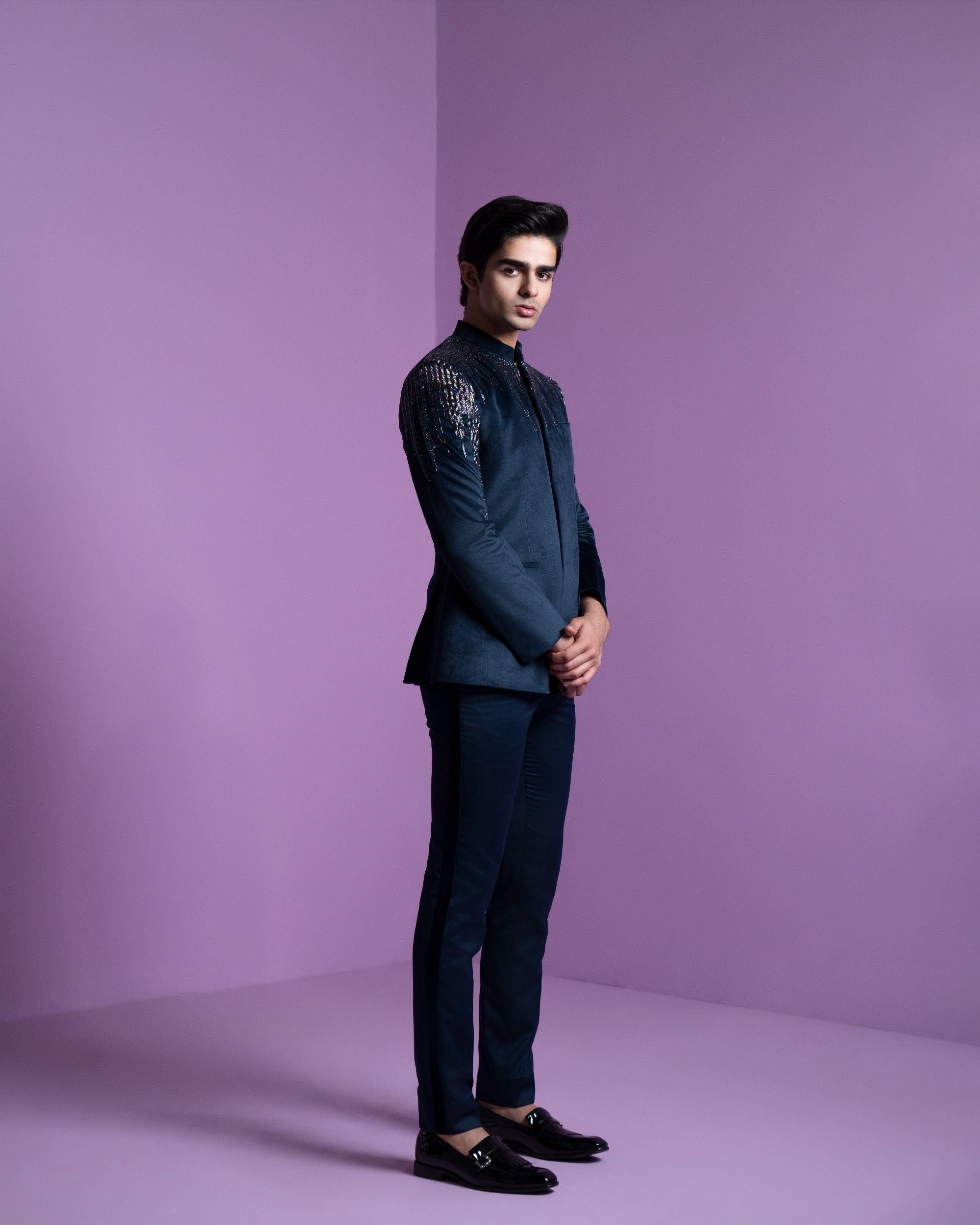 Astral Prism Bandhgala Set