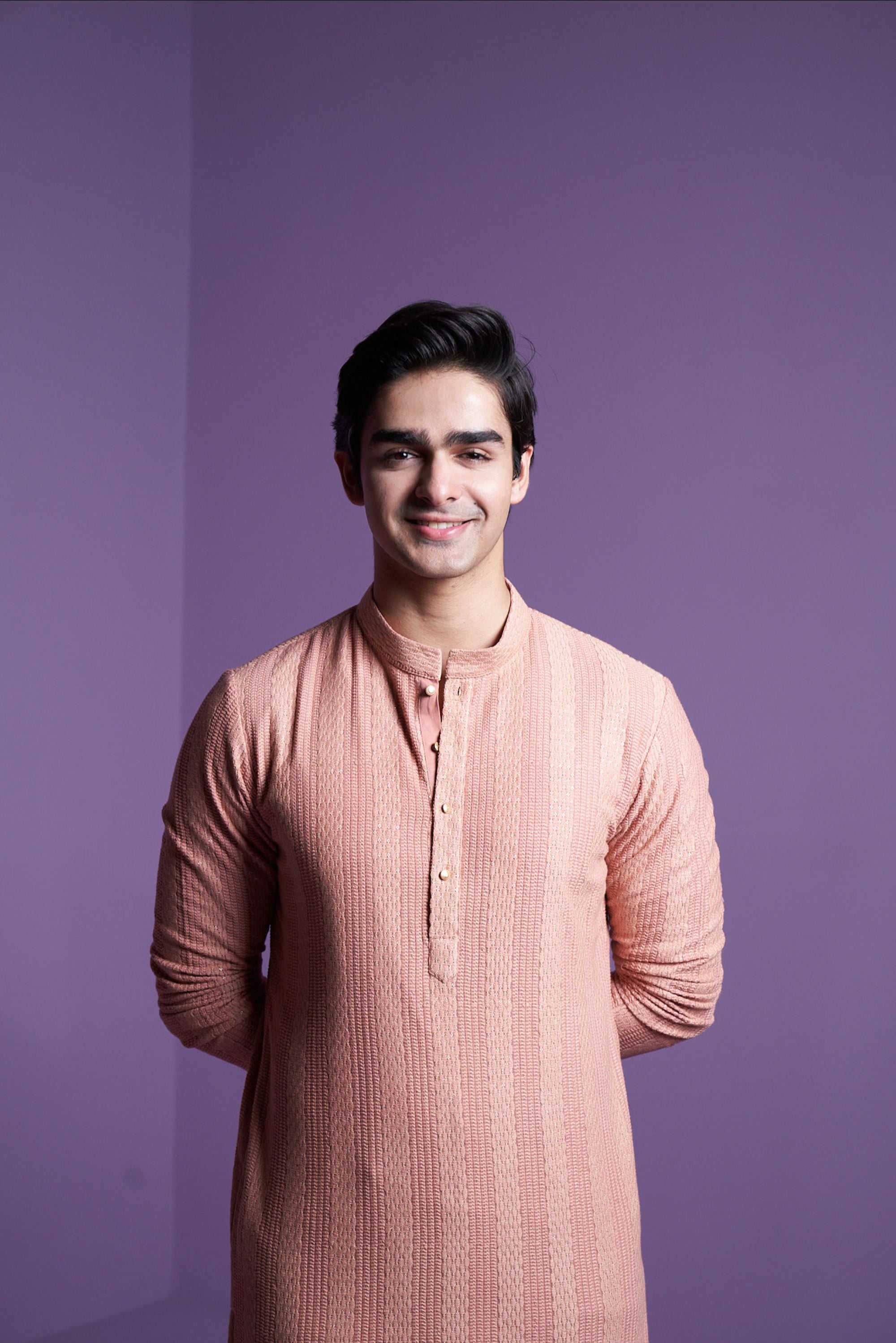 Salmon Pink Kurta Set