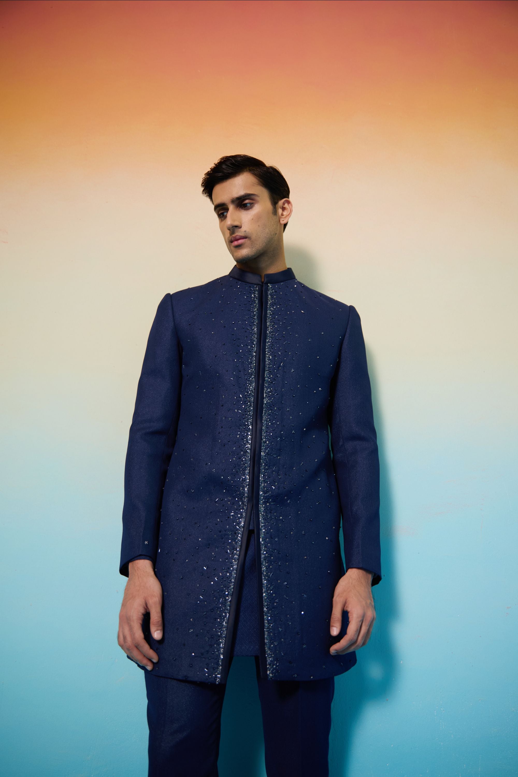 Blue Comet Sherwani Set